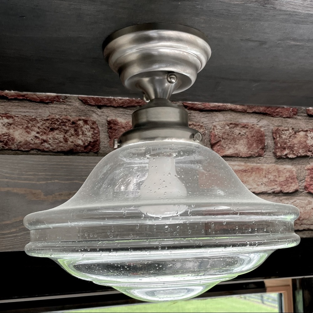 Hand blown seeded glass globes